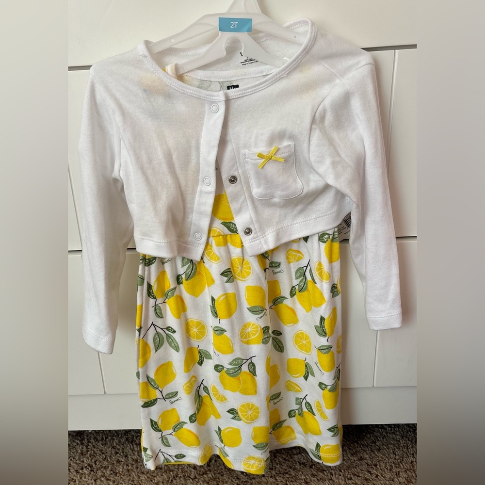 Lemon dress with sweater NWT